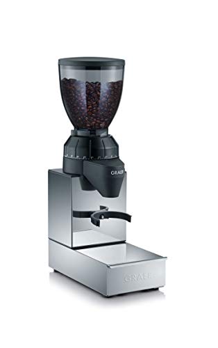 GRAEF Kaffeemühle CM850, Kegelmahlwerk aus Edelstahl, Mahlgradeinstellungen, abnehmbarer 350g Kaffeebohnenbehälter, Grind on Demand Funktion, Edelstahlgehäuse mit integrierter Sudschublade im Sale